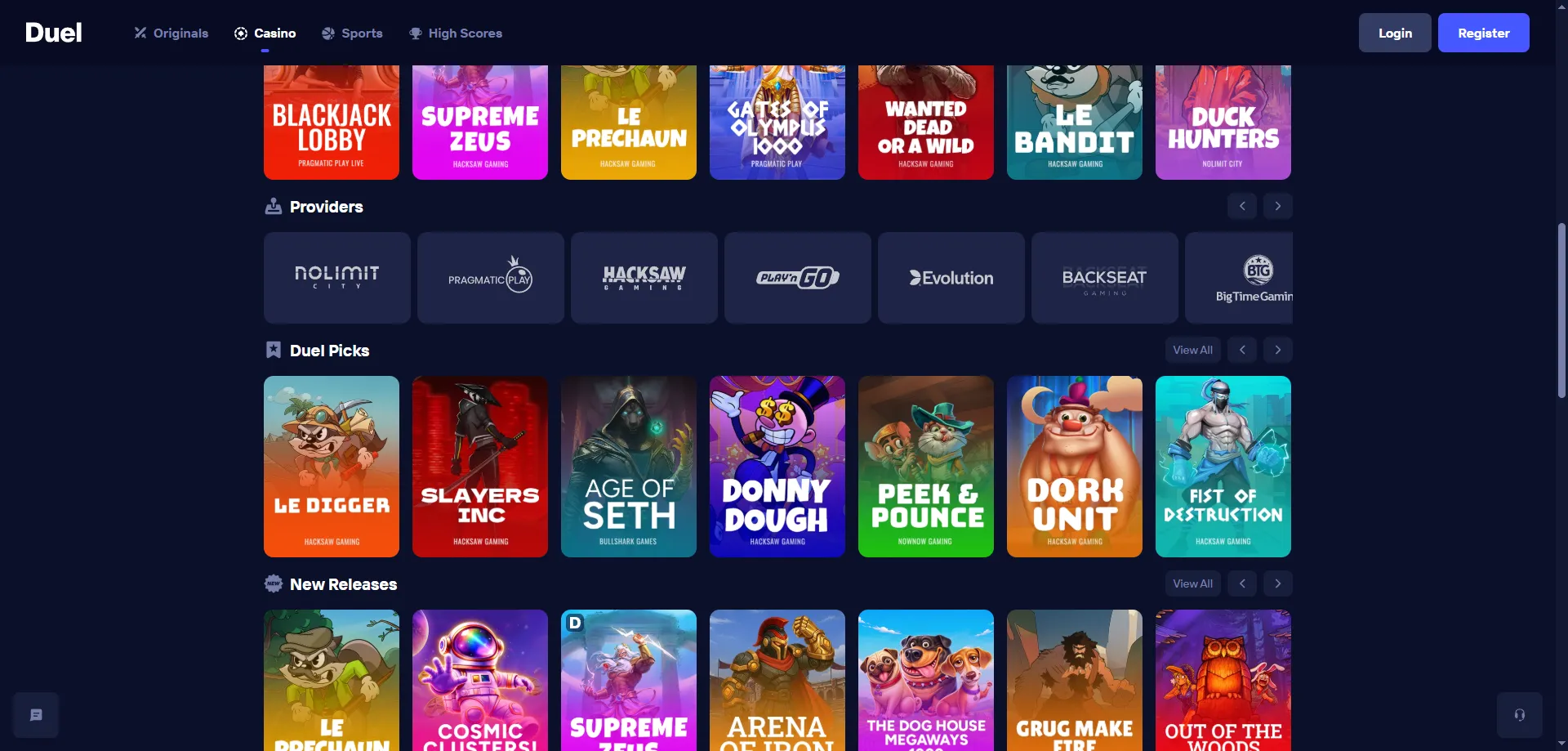Casino en vivo Duel Casino &mdash; mesas con crupieres reales